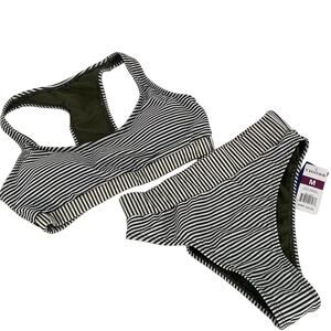Vigoss Striped Two Piece Bikini Swimsuit New with tags Size Medium